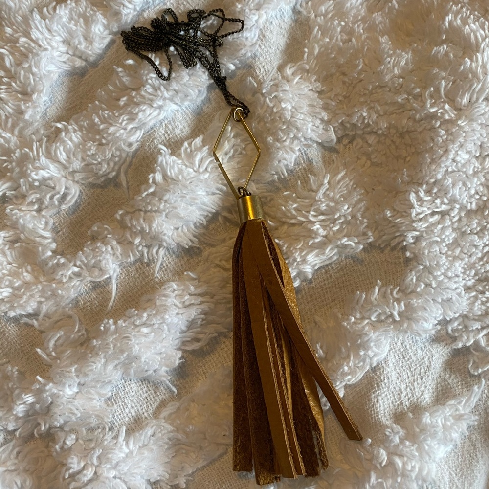 Leather Tassel Necklace